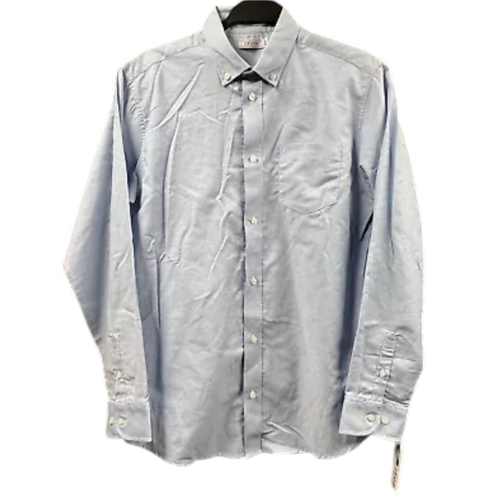 IZOD Shirt Mens 18 Blue Regular Fit Long Sleeve Button Down Cotton VTG NWT